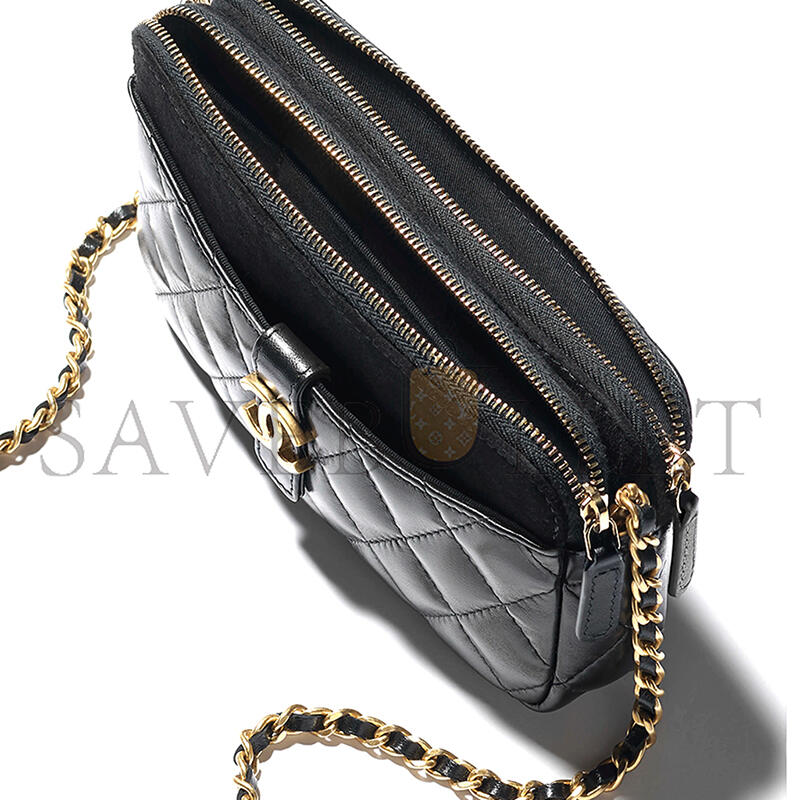 Ch**el master zipped phone holder with chain ap4743 b20683 (17.5*10*3cm)